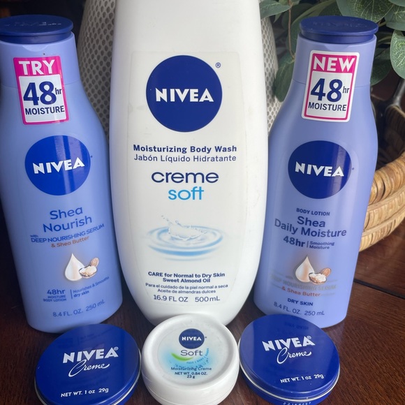 nivea Other - Lot of 5 Nivea 2 Lotions 1 moisturizing body wash and 3 Tins
